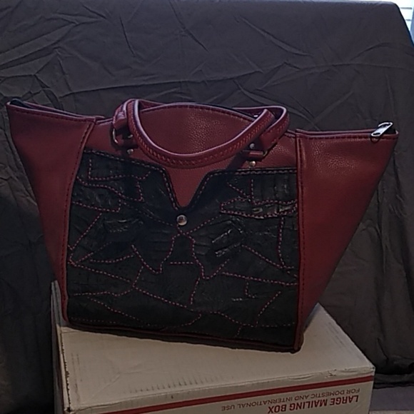 Hand leather craft tote bag - Picture 1 of 4